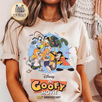 Retro 90s Disney A Goofy Movie 30th Anniversary Shirt, Powerline Stand Out Tour 95, Max Goof & Roxanne, WDW Disneyland Family Trip