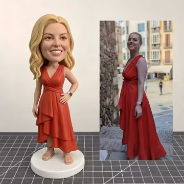 Custom 3D Wobble Head Doll, Personalized Figurine, Special Birthday & Anniversary Gift for My Wife