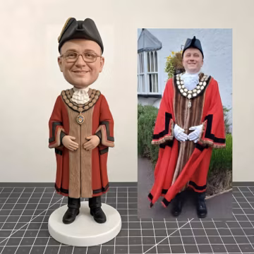 Custom Male Bobblehead, Personalized 3D Portrait Figurine, Father's Day Gift, Anniversary Keepsake for Family