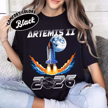 NASA Artemis 2 fan shirt Women's Artemis 2 Journey Around the Moon and Back 2026 T-Shirt, space mission lover Gift, lunar Graphic Tee