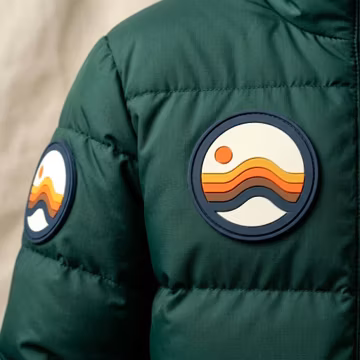 Retro Sunset PVC Patch, Sunset Waves Rubber Morale Patch, Outdoor Nature Tactical Hook and Loop Badge for Backpack Hat Jacket