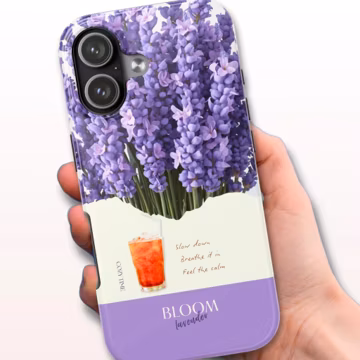 Lavender Phone Case with Purple Floral Design for Relaxing Gift Self Care iPhone Case