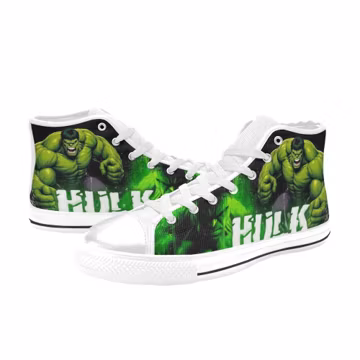 Hulk Custom Shoes Painted High Top Sneakers Custom Footwear