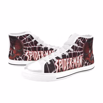 Spiderman Custom Shoes Painted High Top Sneakers Custom Footwear