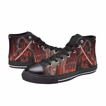 Darth Vader Custom Shoes Painted High Top Sneakers Custom Footwear