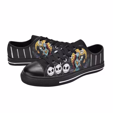 The Nightmare Before Christmas Custom Shoes Painted Low Top Sneakers Custom Footwear