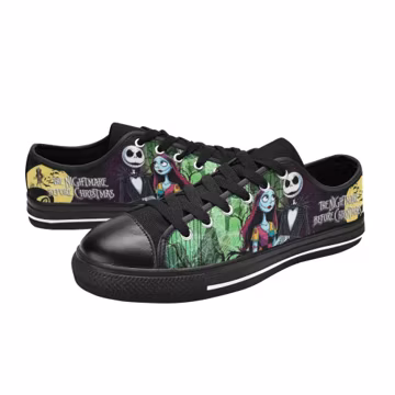 The Nightmare Before Christmas Custom Shoes Painted Low Top Sneakers Custom Footwear