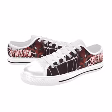 Spiderman Custom Shoes Painted Low Top Sneakers Custom Footwear