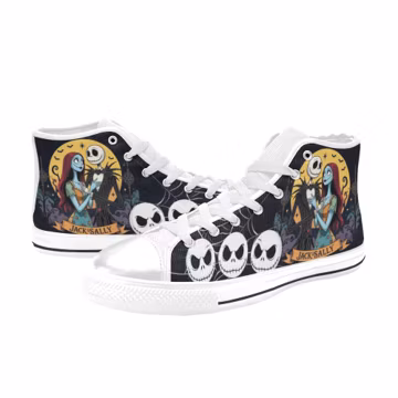 The Nightmare Before Christmas Custom Shoes Painted High Top Sneakers Custom Footwear