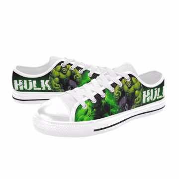 Hulk Custom Shoes Painted Low Top Sneakers Custom Footwear