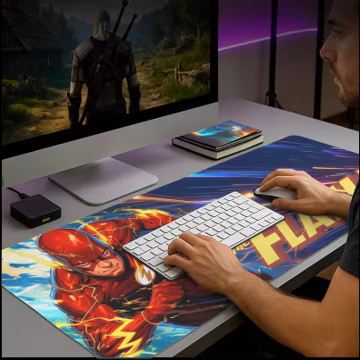 The Flash Mouse Pad Gaming Desk Mat Custom for PC Gamer Setup
