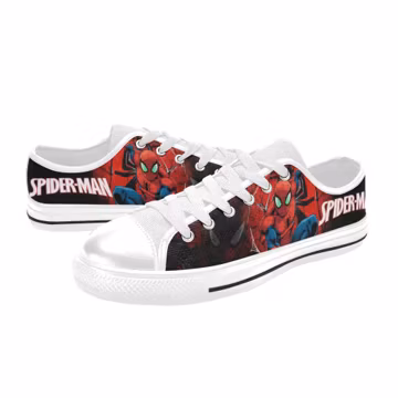 Spiderman Custom Shoes Painted Low Top Sneakers Custom Footwear