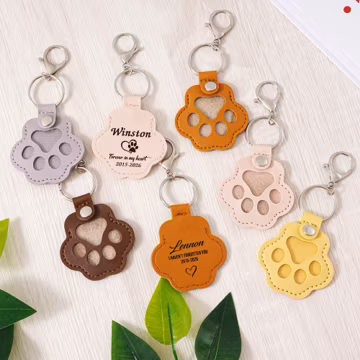 Personalized Pet Hair Keepsake, Custom Dog Fur Memorial Keychain, Dog Cat Loss Gifts, Pet Fur Keychain with Name, Engraved Pet Sympathy Gift
