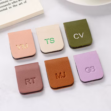 Custom Embossed Magnetic Bookmark, Foil Printed Bookmark, Personalized Initials Bookmark, Book Lover Gift, Gift for Teacher, Book Accessory