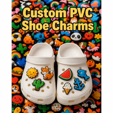 Custom PVC Shoe Charms | Personalized Rubber Charm | Logo Clog Charm Bulk | Footwear Accessories