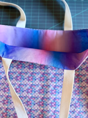 Ombré Mermaid - Small Reversible Cotton Tote Bag