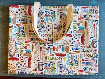Lake Life - Large Reversible Cotton Tote Bag
