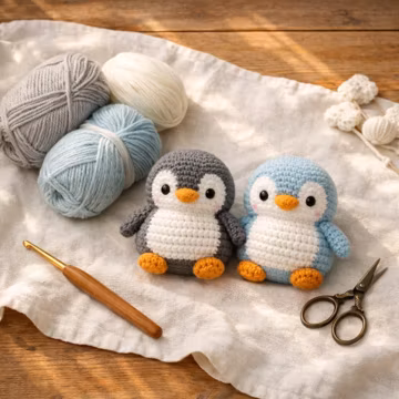 Mini Penguin Amigurumi Pattern | Beginner Crochet Plush Toy (PDF Pattern)