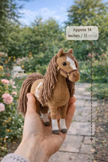 Amigurumi Arabian Horse Crochet Pattern | Realistic Plush Animal (PDF Pattern)