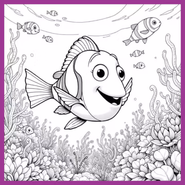 Ocean Animals Coloring Pages | Underwater Scene (Instant Download)