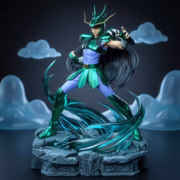 Shiryu Saint Seiya STL – Emerald Dragon Armor Collector Statue 3D Print Model