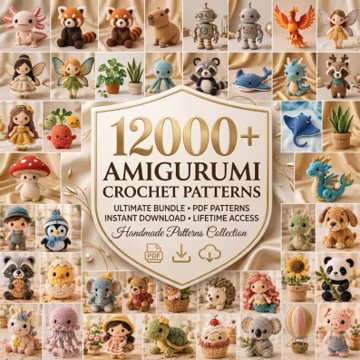 12000+ Amigurumi Crochet Patterns Bundle PDF | Cute Animal Crochet Patterns | Beginner Friendly Plushie Patterns | Instant Download