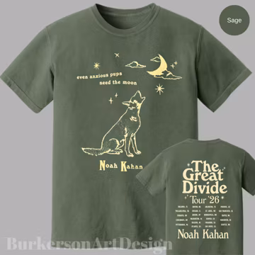 Comfort Colors Noah Kahan Orbiter Howling Pup T-Shirt, Great Divide 2026 North America Tour Tee, Music Lover Gift, Trendy Concert Outfit