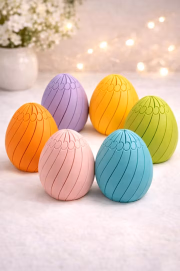 Easter Egg Slime Ball Fidget Toy | 3D Printed Sensory Stress Ball | Spiral Egg Fidget | ADHD Desk Toy |Easter Basket Stuffer | Kids & Adults