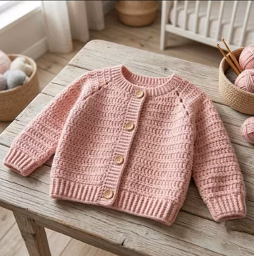 Crochet Baby Cardigan Pattern PDF | Easy Baby Sweater Crochet Tutorial | Newborn to Toddler Cardigan | Digital Download