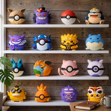 Poke Cartoon Airpod Cases, Ball Earphone Cases, Airpod Pro 3 Cases, Case For Airpod Pro 2, Airpod 1 2 3
