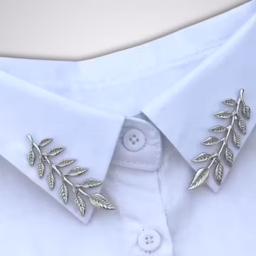 Leaf Collar Pin, Decorative Metal Pin for Shirts, Gift For Her\Him