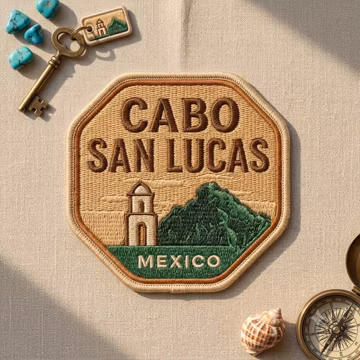 Cabo San Lucas Mexico Embroidered Patch β Coastal Travel Souvenir for Jacket Backpack Hat
