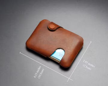 Slim Wallet – Handmade Cowhide Card Holder – Minimalist Leather Wallet for Men & Women