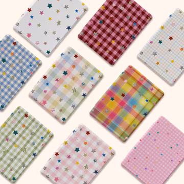 Colorful Stars Grid Kindle Case For Kindle Paperwhite 10/11/12th 2024 Colorsoft Case with Hand Strap Cover, Kobo Libra Case, Auto Wake/Sleep