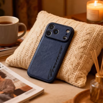 Personalized Name leather iPhone anti drop case, iPhone 17 Pro Max, 16 Pro, 15, 14 Plus, 13, 14 Pro, gift for him/her