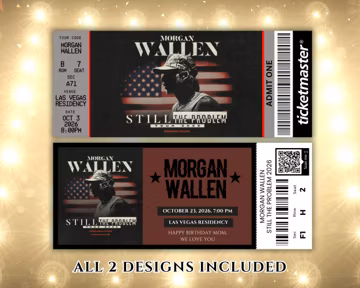 INSTANT DIGITAL DOWNLOAD | Personalized Editable Printable Wallen I'm Still The Problem Tour Concert Ticket Template