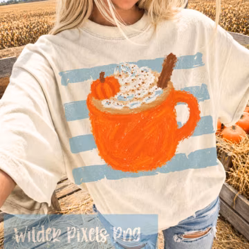Rustic Vintage Pumpkin Spice Pumpkin Stripes Finger Paint PNG Fall Shirt Autumn Graphic, Cozy Fall Sweatshirt PNG,Trending Fall Minimalist