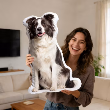 Custom Pet Photo Pillow, Personalized 3D Dog or Cat Pillow