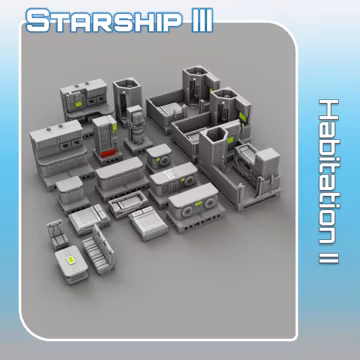 Starship Habitation II Set in 28mm