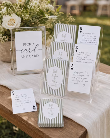 Custom Wedding Guest Book Playing Cards, Personalized Wedding Guest Book Alternative, Wedding Signing Book, Unique Anniversary Poker Cards