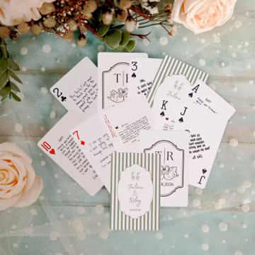 Custom Wedding Playing Cards, Wedding Guest Book Alternative, Wedding Signing Book, Anniversary Poker Cards