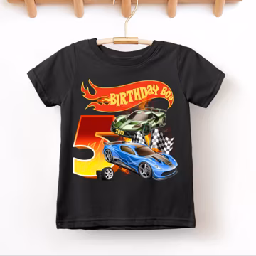 Personalized Race Car Birthday Shirt: Custom Name & Age Tee