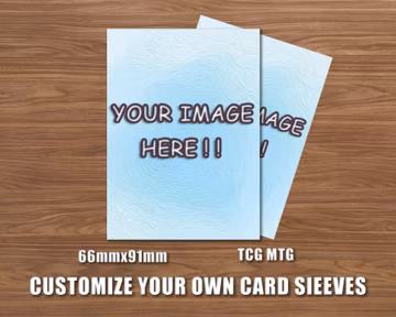Custom TCG Card Sleeves, Personalized Photo Card Protectors, Matte Trading Card Sleeves for MTG Pokémon YuGiOh, Gamer Gift