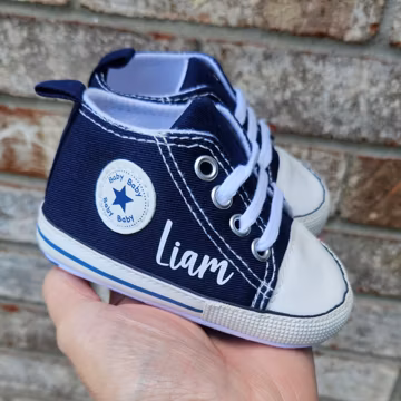 Custom Baby Shoes Personalized Baby High Top Monogram Infant Sneakers Many Colors To Choose From Gift Boxed Baby Gift Baby Shower Present