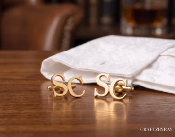Personalized Cufflinks for Men, Custom Wedding Groomsmen Gift, Engraved Cuff Links, Husband Gift