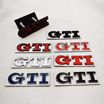 3D Metal GTI-Style Emblem | Sporty Car Grille Badge