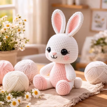 Crochet Bunny Pattern PDF | Easy Amigurumi Rabbit Tutorial (Instant Download)
