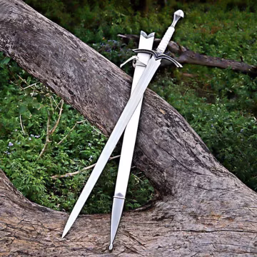 Hand Forged Carbon Steel Medieval Longsword – Knight Broadsword with Scabbard