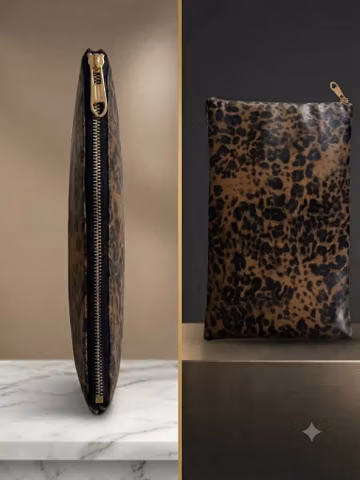 Leopard Print Laptop Sleeve, Animal Print Tablet Case, Quilted Laptop Bag, Aesthetic Tech Organizer, Working Mom Gift, Teacher Gift