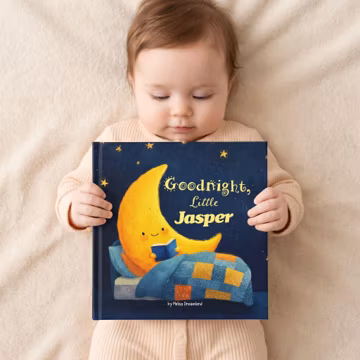 Personalized Baby Bedtime Story Book, Custom Name Keepsake Hardback, Nighttime Gift For Newborns Toddlers